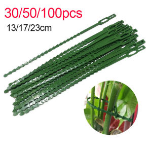 ที่สายรัดสายไฟต้นไม้พลาสติกแบบปรับได้13/17/23ซม. ตัวยึดไม้พุ่มแบบใช้ซ้ำได้สำหรับสวนต้นไม้ปีนเขาที่หนีบก้านมะเขือเทศเถาองุ่น