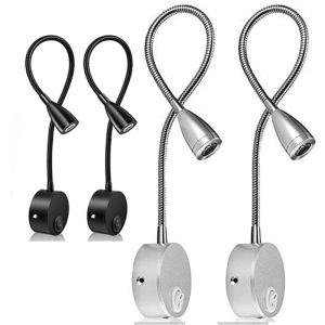 Đèn đọc sách đầu giường LED 3W-220V Loại gắn tường đầu giường Ánh sáng chiếu rọi điểm Thân đèn Kim loại uốn đa năng - DW003