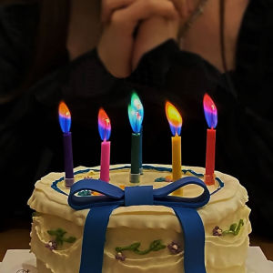 Happy Birthday Candles Birthday Decorations Colorful Cake Candles for Birthday Party Decoration Decor 6 Pack