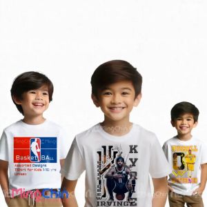 🔥🏀 Luka ⛹️‍♂️ 🏀ＮᏴᎪ Shirt for Kids Boy | BasketBall Hoops T-Shirt for Boys | Kids TShirt Assorted Prints – Soft Jersey Cotton | Pang Bata Pambahay Panlakad OOTD Outfit | 1 to 10 years old | 3 for 100 | COD Bargain Sale | Free Shipping - Ming Chin