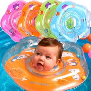 Baby Kids Infant Swimming Adjustable Neck Float Inflatable Ring Bath Swimming Neck Ring Swimming Float For Swimming Pool Protector 儿童游泳圈脖圈