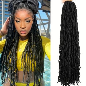 8 Món Tóc Giả Dreadlock Tổng Hợp 24 Inch Màu Đen Chịu Nhiệt Mềm Mại Dùng Cho Halloween Và Giáng Sinh