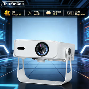 TouYinGer | Touyinger L9W Ultra Mini Projector with Gimbal Mount Portable Full HD Video Android Smart Beam Auto Focus & Keystone Correction