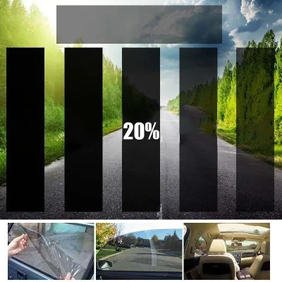 (50cmx300cm Black Window tinted kereta 1 Roll UV-Proof Scratch Resistant for Car Home