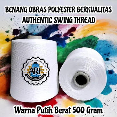 ARE SCARF - BENANG OBRAS POLYESTER PUTIH 500 GRAM