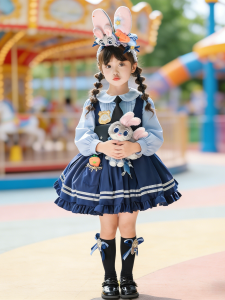 BEIMENGFAN | Zootopia Judy Rabbit Police Officer Costume Girl Dress
