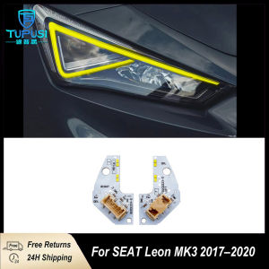 Yellow Angel Eyes DRL Boards For Seat Leon MK3 Cupra Daytime Running Light 5F0941475A 5F0941476A LED Headlight 90112019 2217059