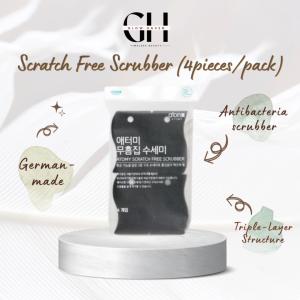 Atomy Scratch-Free Scrubber (4pcs/pack) | Non-Scratch Cleaning Sponge | Durable & Easy to Use