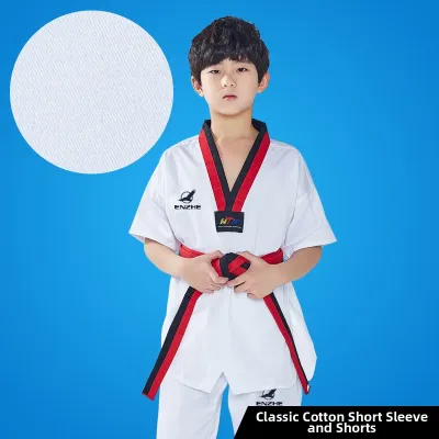 Pure Cotton Taekwondo Uniform Long Sleeve Short Sleeve Unisex Training Gear for Kids And Adults Beginner Martial Arts Gymnastics