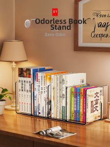 ZHIFAN | Transparent Acrylic Book Stand Shelf Organizer