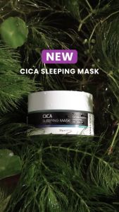 LUCKYMEN Cica Sleeping Mask CLAY MASK CHARCOAL BPOM APPROVED / masker wajah masker wajah glowing sleeping mask clay mask