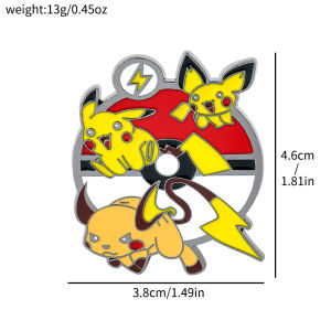 Bandai | Cartoon Monster Enamel Pins Anime Classic Character Metal Brooch Lapel Pins Aesthetic Decorative Pins for Backpack Perfect Gift