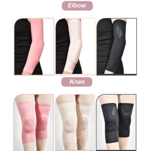 1 Pair Yoga Dance Knee Pads Women Elbow Support Men Kneepad Patella Brace Support Compression Elastic Knee Pads Ultra-thin Silicone Knee Pads Volleyball Extreme Sports Kneepad