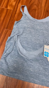 Áo tập làm mát ba lỗ họa tiết sọc AIRism U-n-i - Nhật Bản