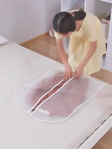 Clothes Dust Cover Transparent Ziplock Bag Hanging Cloth Pocket Garment Protection Plastic Suit Cover