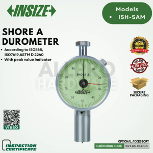 Applicable durometer ISH-STAC. Stage diameter Ø100mm. Maximum workpiece height 75mm. Can perform repeatable hardness measurement due to fewer possibilities of human error or measurement variations