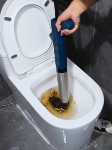 High Pressure Drain Cleaner Air Pump Plunger More Effective Than Traditional Plunger Multi Purpose Toilet Sink Pipe Cleaning Tool Stainless Steel Durable Reusable