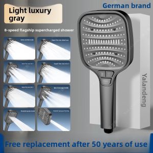 YALANDENG | Pressure Boosting Showerhead Set Square Showerhead