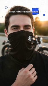 Musion High Elasticity Multi Use Tube Bandana Racing Printed Face Cover for Motorcycling Road Bike Casual Wear