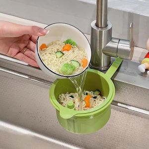 Press Down Hanging Food Debris Strainer Drain Basket