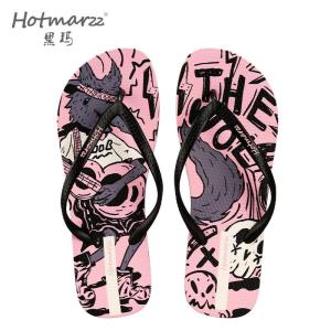 Hotmarzz dép xỏ ngón nữ PVC chống trơn trượt dép cho trang phục ngoài trời bãi biển clip trên Dép hm7080