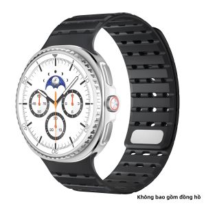Dây Đeo Từ Tính Cho Đồng Hồ Samsung Galaxy Watch 8/9 Dây Đeo Thể Thao Bằng Silicon 40mm/44mm Không Có Khoảng Trống Vòng Đeo Tay Có Đầu Cong Tương Thích Với Mẫu Cổ Điển