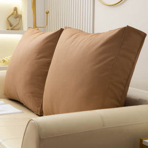 Anti-Cats Paw Leather Sofa Cushion Bread Large Backrest Bed Tatami Soft Case Backrest Pillow Faux Leather Removable and Washable