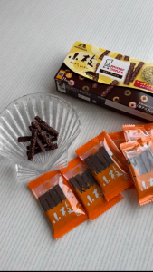 ช็อกโกแลต Morinaga & Co. รูปกิ่งไม้ โกลเด้นช็อกโกแลต ของมิสเตอร์โดนัท กรุบกรอบด้วยแป้งโดนัท ห่อแยกชิ้น ขนมญี่ปุ่น