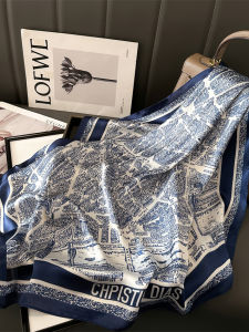 Khăn Choàng Lụa Giả Mỏng Màu Sáng Cho Nữ Mùa Xuân Hè 70cm Khăn Vuông Bảo Vệ Cổ Khăn Trùm Đầu Trang Trí Trang Trí Túi Xách