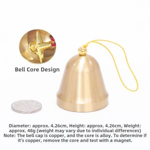 Pure Copper Christmas Bell DIY Japanese Style Metal Small Wind Chimes Car Hanging Decoration Handmade Craft Accessories