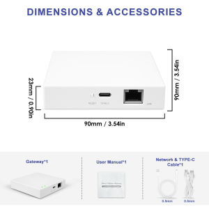 YFK | Tuya Zigbee Matter Wired Gateway Smart Hub Voice Control Smart Life Products Offline Scenario Execution Intelligent Home System