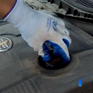 1 Pairs Color Rubber Coated Dots Gloves Anti Slip Cotton Grip Rubber Palm Safety Hand Heavy Duty Work Special Gloves