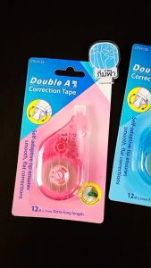 Double A เทปลบ เทปลบคำผิด ขนาด 5 มม. x 12 ม. คละสี รุ่น CTD-F125 (1ชิ้น)