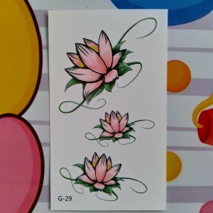 tato temporer bunga kupu mawar teratai tulip kode G  tahan air