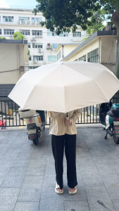 【107cm/126cm】UPF50+ Large Automatic Folding Umbrella Wind-Resistant Anti-UV Sunscreen Double keels sunny umbrella foldable umbrella portable umbrella payung besar payung besar payung lipat Payung lipat dengan gelang buckle ring payung kids Matahari EVA