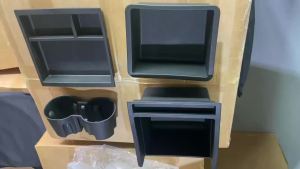 for Tesla Model Y L YL 2026 Center Console Storage Box Armrest Box Organizer Tray Model Y Juniper 2025 TPE Bottle Cup Holder