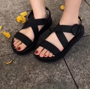 Giày sandal nữ nhựa dẻo quai chéo bản to đi mưa chống trơn siêu bền Maipy G008 (HỒNG)