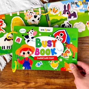 BEAR TALE Toddler Busy Book Montessori Quiet Book for Kids 12 Pages Early Learning Activity Book