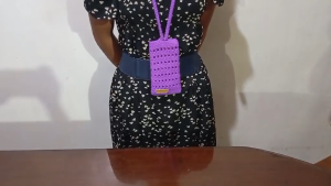 Crocheted Cellphone Pouch Necklace