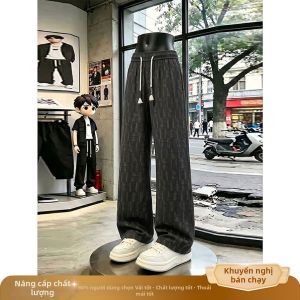 ZHUOCAN | Quần Tây Lụa Băng Dọc
