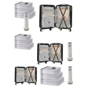 Vktech Travel Organizer Bags Foldable Compression Packing Seals for Clothes and Bedding