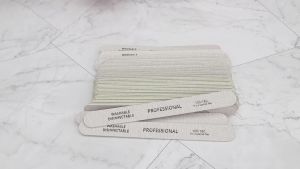 Bộ 10 Dũa Móng Tay Gỗ Màu Xám Dày Dùng Cho Làm Móng Tay Chân 100/180 Dụng Cụ Đánh Bóng Gel UV Dụng Cụ Làm Móng Gỗ Dụng Cụ Trang Trí Móng Chuyên Nghiệp