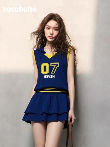 xocoboho | Tennis Style Miu Fashion Youthful Casual Outdoor Dress Blue