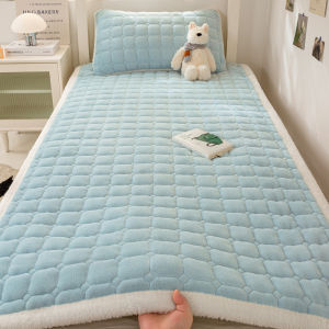 Student Dormitory Milk Velvet Soft Pad Home Bedroom Bedding Winter Fleece Blanket Single Person Mattress Modern Simplicity