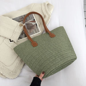 High-capacity Woven Straw Tote Bag