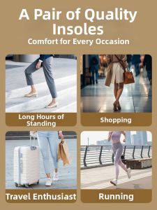 ZHIHAOEN | Ultra Soft Comfortable Latex Insoles for Long-Standing Relief