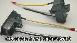 3-PIN IEC C14 10A 250VAC AC Socket AC Inlet Power Socket Led Rocker Switch With Fuse