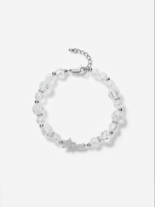 HEFANG Jewelry | White Crystal Shooting Star Stylish Everyday Luxury Bracelet