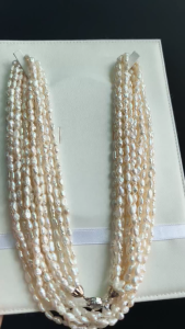 [ Woosilver ] Chuỗi Trùm Trai Gạo 6 Sợi Ánh Trắng Ngà Tự Nhiên - Secondhand - NTG274