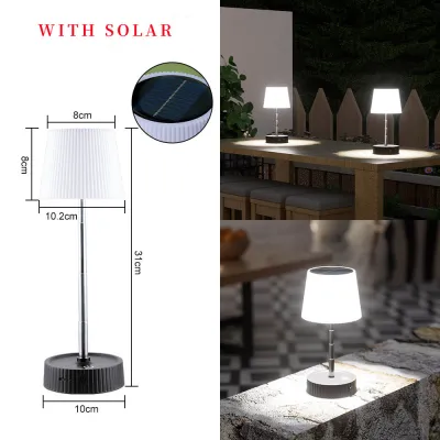 Solar Powered Desk Lamp Outdoor Courtyard Waterproof Atmosphere Night Light Usb Charging Camping Portable Emergency Light